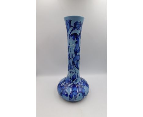 A Moorcroft vase in an Engobe version of the Allegro flame design by Emma Bossons, First Quality, approximate height 35cm,&nb