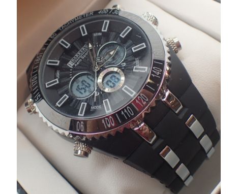New and boxed Barkers of Kensington gents Aero Sport wristwatch on ceramic bracelet CONDITION REPORT: This item is working at