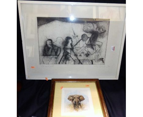 M. Condi - Untitled artist proof second state lithograph, signed and dated '72 in pencil to the margin, 30 x 45cm; together w
