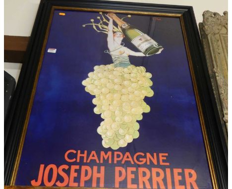 A reproduction advertising print for Joseph Perrier Champagne, 82 x 58cm 