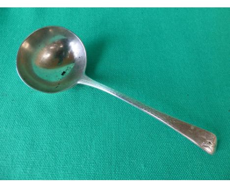 Hallmarked silver Georgian sauce ladle