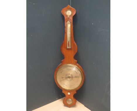 C19th wheel barometer / thermometer
