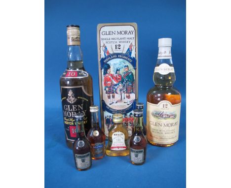 Whisky - Glen Moray Single Highland Malt Scotch Whisky, 10 years old; Glen Moray Single Highland Scotch Malt Whisky, 12 years