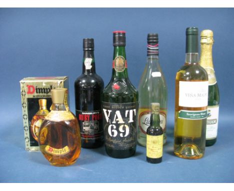 Whisky - Dimple Old Blended Scotch Whisky, 13 1/3fl.ozs., boxed; VAT 69 Finest Scotch Whisky, 26 2/3 fl.ozs., 70% Proof; Ruby
