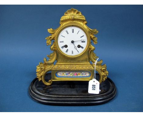 A Mid XIX Century French Mantel Clock, the Grignon Meusnier, Paris cylinder movement numbered 8204, with outside count wheel,