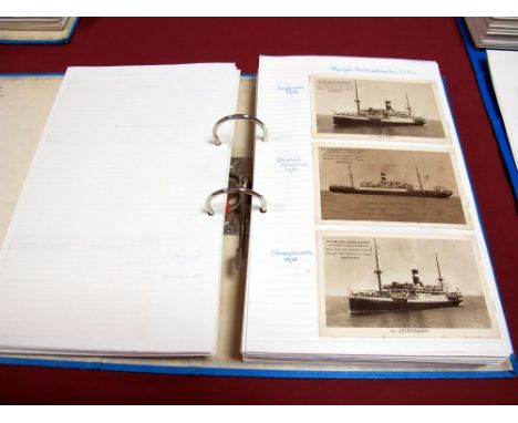 Over Three Hundred Postcards, fastidiously alphabetically arranged R - S by shipping companies, liners, ferries and freighter