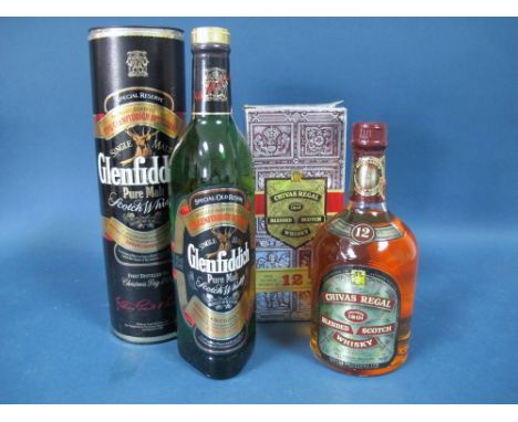 Whisky - Glenfiddich Special Old Reserve Single Malt Scotch Whisky, boxed; Chivas Regal Blended Scotch Whisky, 12 years old, 