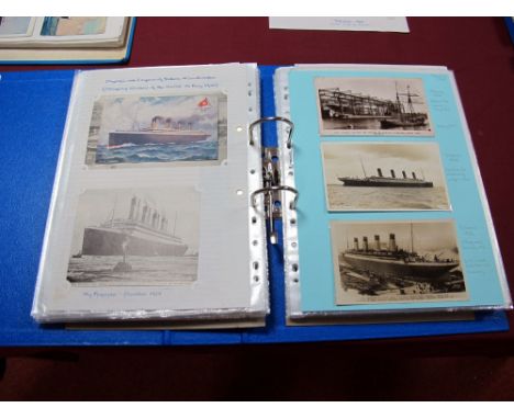 Over One Hundred and Fifty Postcards Relating to White Star Line, including eleven original Titanic cards with much paper eph