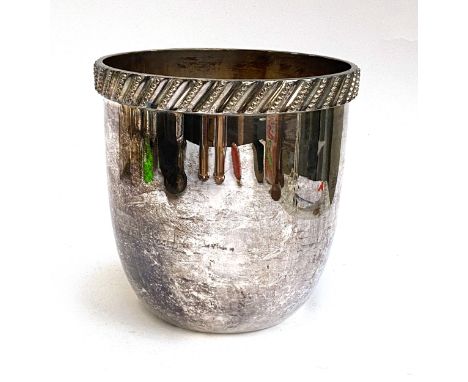 An Hermes silver plated champagne bucket, stamped 'Hermes, Made in France', 20cmH