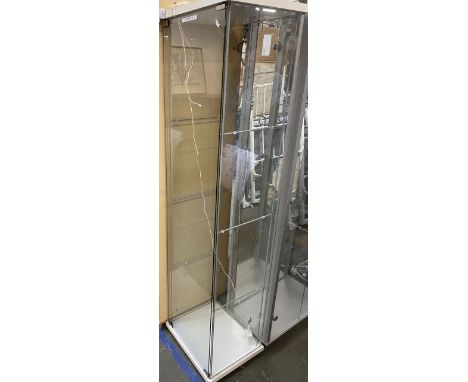 A modern glazed display cabinet, with LED lighting, 37x43x163cm (labelled cabinet 14)