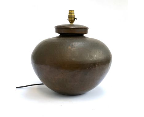 Interior design interest: An Oona beaten metal lamp base, 31cmH from base to fitting,