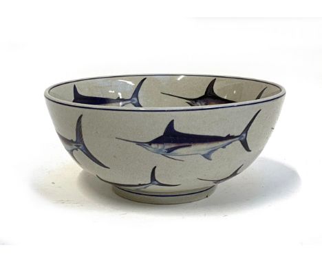Interior design interest: India Jane Cape Cod ceramic bowl decorated with Swordfish, 26cmD