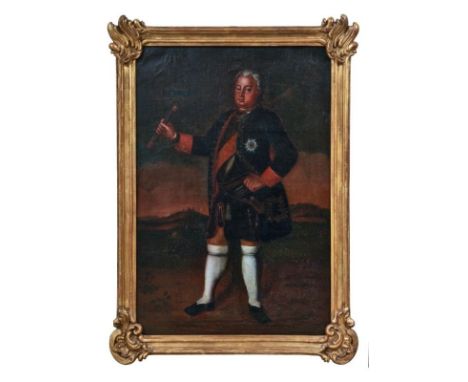   Weidemann, Friedrich Wilhelm (Attrib.)  Friedrich Wilhelm I.  (Osterburg 1668-1750 Berlin) Darstellung als Ganzfigur mit Ma
