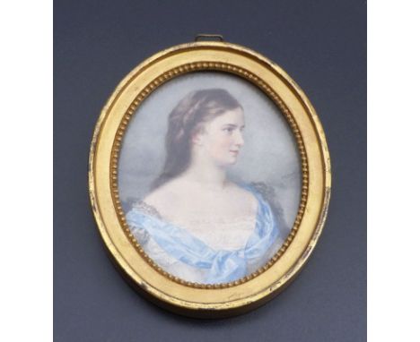   Kaiserin Elisabeth von Österreich-Ungarn  1909  Nach dem von Franz Schrozberg (Wien 1811-1889 Graz) um 1860 entstandenem Po