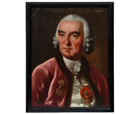   Barockbildnis eines Herren  Deutschland, 18. Jh.  Öl/Lwd. 51 x 40 cm. - Restauriert.  Portraitmalerei        Baroque portra