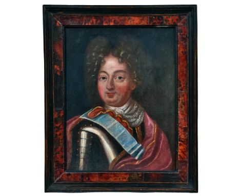   Bildnis eines Adeligen in Prunkrüstung  Frankreich, 18. Jh.  Öl/Lwd. 40,5 x 31,5 cm.  Adelsportrait, Altmeistergemälde, Por