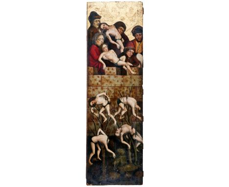   Die Marter der Zehntausend  Niederlande, A. 16. Jh.  Nach der Legende die Hinrichtung von 1000 römischen, sich zum Christen