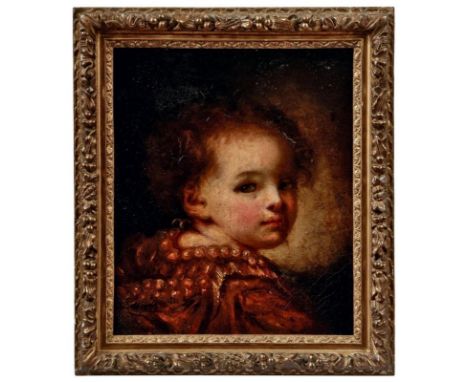   Bildnis eines Kleinkindes  Frankreich, um 1800  Öl/Lwd. 39,5 x 33 cm.  Altmeister, Kinderbild, Portraitmalerei        Portr