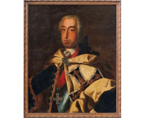   Bildnis des Clemens August als Hochmeister des Deutschen Ordens  Portraitmaler des 18. Jahrhunderts  Öl/Lwd. 78 x 63,5 cm. 