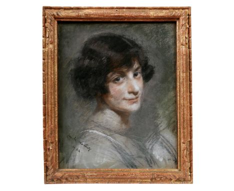   Wauters, Emile Charles  Bildnis einer jungen Dame  (Brüssel 1846-1933 Paris) Pastell/Papier. Links unten voll sign. und dat