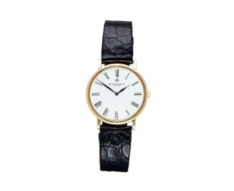 Vacheron  Constantin, Patrimony, ref. 33091-1, an 18 carat gold wristwatch, no. 605260, circa 1990, manual wind movement, 18 