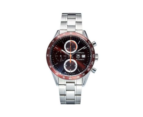 Tag Heuer, Carrera, ref. CV2013, a stainless steel bracelet wristwatch, no. LS8468, circa 2010, automatic chronograph movemen