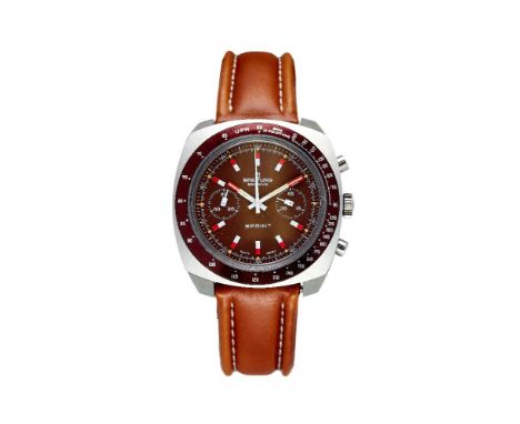 Breitling, Sprint, ref. 2016, a composite wristwatch, circa 1970, manual wind chronograph movement, brown dial, applied baton