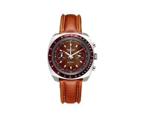 Breitling, Sprint, ref. 2016, a composite wristwatch, circa 1970, manual wind chronograph movement, brown dial, applied baton