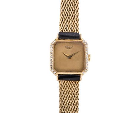 Choppard for Kutchinsky, ref. 5087 1, a lady's 18 carat gold and diamond bracelet wristwatch, no. 123047, circa 1975, manual 