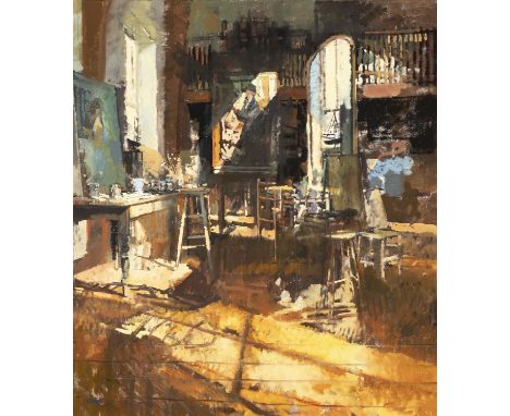 PETER KUHFELD (B.1952)  The Cornish Studio (Ken Howard) Oil on canvas, 65 x 58cm  SignedProvenance: with Grant Fine Art, Newc