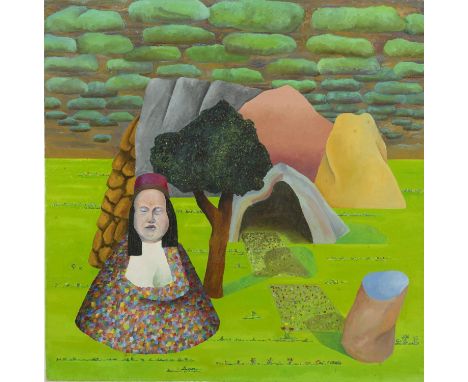 STEPHEN MCKENNA PPRHA (1939 - 2017)  Seated Woman Oil on canvas, 60 x 60cmProvenance: with Hillsboro Fine Art Gallery, Dublin