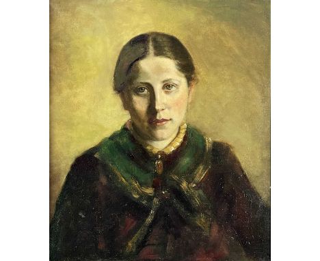 Marie DAVID (XIX)Portrait of Dorothea EggersOil on canvasLater attributed to the back50 x 42cmCondition report: The work has 