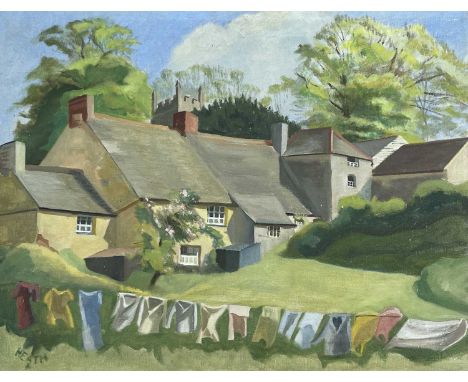 Isobel Atterbury HEATH (c.1909-1989)Wash DayOil on canvasSigned51 x 65cmThe Personal Collection of Jonathan Grimble Part IIJo