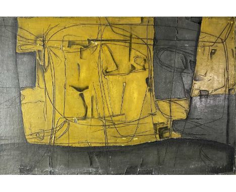 Cecily SASH (1924-2019)Concept No.3Mixed media (oil on Alabastine)Signed and dated 63. São Paulo Biennale 1963 label to verso