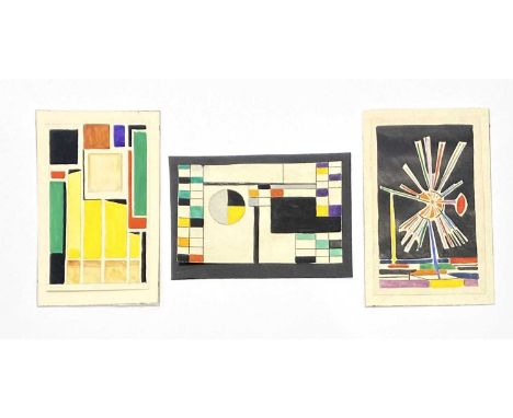 Edward H. ROGERS (1911-1994)Three small abstract worksGouache on paperEach signed, inscribed and dated (two dated 1960 and on