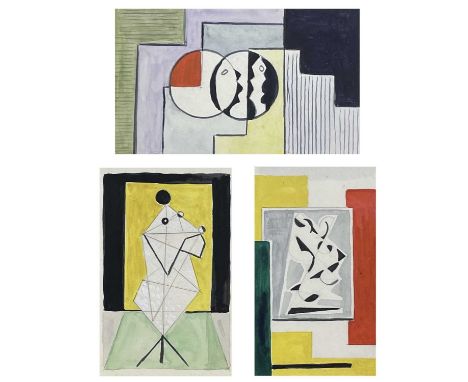 Edward H. ROGERS (1911-1994)Three small abstract worksGouache on paperEach signed, inscribed and dated 1957Each measuring aro