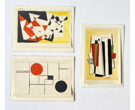 Edward H. ROGERS (1911-1994)Three small abstract worksGouache on paperEach signed, inscribed and dated 1958Each measuring aro