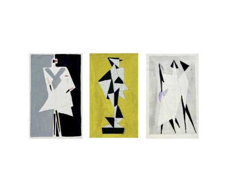 Edward H. ROGERS (1911-1994)Three small abstract worksGouache on paperEach signed, inscribed and dated 1959Each measuring aro