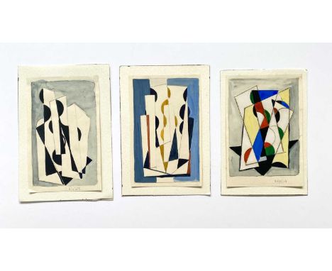 Edward H. ROGERS (1911-1994)Three small abstract worksGouache on paperEach signed, inscribed and dated 1958Each measuring aro