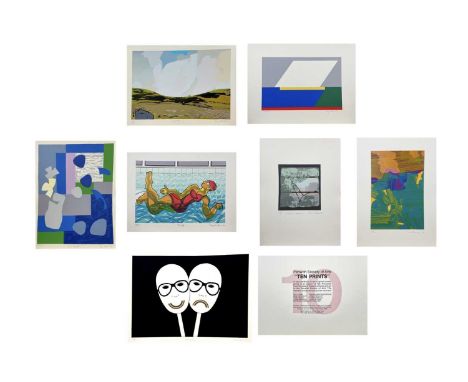 A portfolio of screen prints - Penwith Society of Arts 'Ten Prints', each signed, inscribed, dated 1980 and numbered 59/100. 