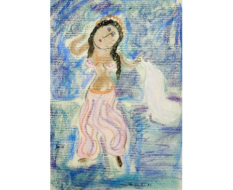 Dora HOLZHANDLER (1928-2015)Turkish DelightPastel on paperSigned and dated '90Inscribed to verso42 x 30cmThe Personal Collect