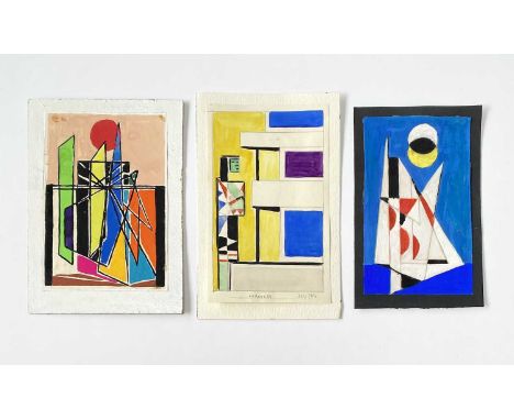 Edward H. ROGERS (1911-1994)Three small abstract worksGouache on paperEach signed, inscribed and dated 1958Each measuring aro