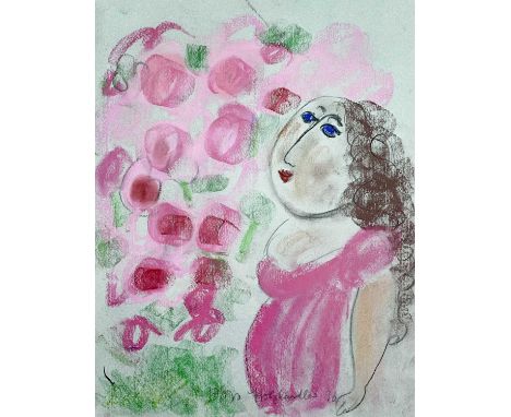 Dora HOLZHANDLER (1928-2015)A Rose by Any Other NamePastel on paperSigned and dated '96Inscribed to verso43 x 34cmThe Persona