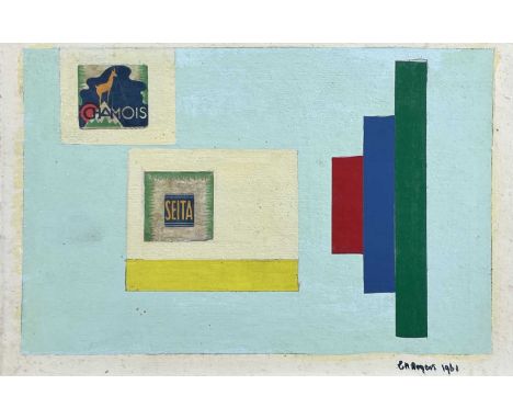 Edward H. ROGERS (1911-1994)Abstract - SeitaMixed media collageSigned and datedSigned, inscribed and dated 3/9/1961 to verso2