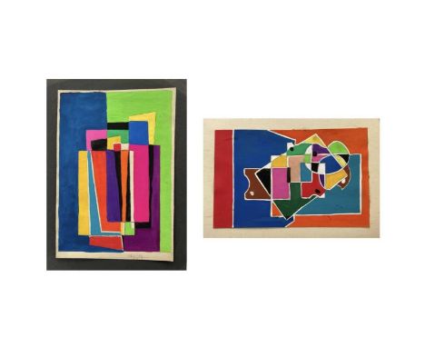 Edward H. ROGERS (1911-1994)Two small abstract worksGouache on paperEach signed, inscribed and dated (one dated 1958, the oth