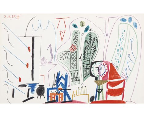 PABLO PICASSO Malaga 1881 - 1973 Mougins: Atelier de la Californie. Farblithographie von Mourlot nach einer 1955 entstandenen