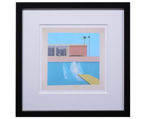 David Hockney, A Bigger Splash, glicee print by Tate London, 21.5cm x 22cm.