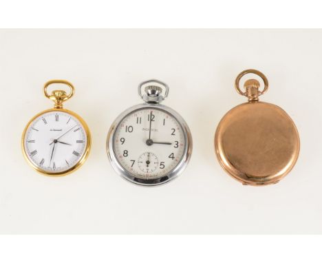 A collection of watches and medals to include a silver engine turned sovereign case hallmarked Birmingham 1897, four silver m