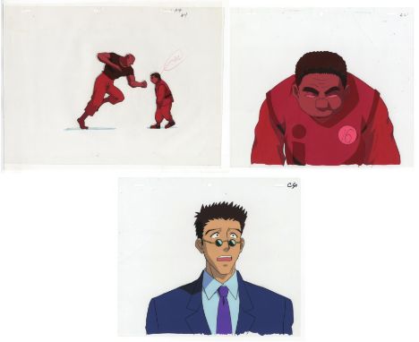 Set of 3 cels:   Character: Tonpa / Leorio   Series: Hunter x Hunter   Production Studio: Nippon Animation   Date: 1999-2001 