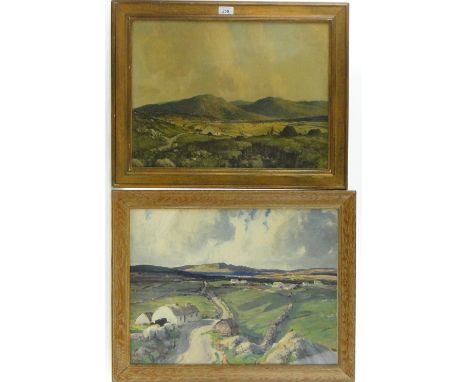 James Craig,
coloured print, Donegal landscape, signed in pencil on label verso, 15" x 20", and 2 other prints after Craig, f